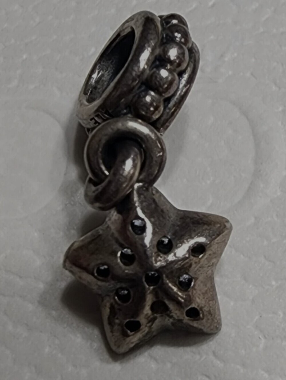 Authentic Pandora Pave Star with Blue CZ - Picture 7 of 8
